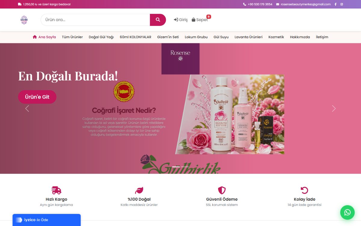 Gül ve Lavanta — E-Ticaret Sitesi