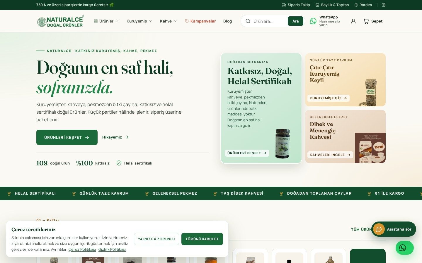 Naturalce Natural Products — desktop view