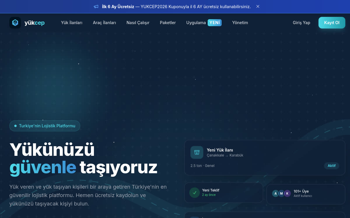 Yük Cep — Lojistik Platformu
