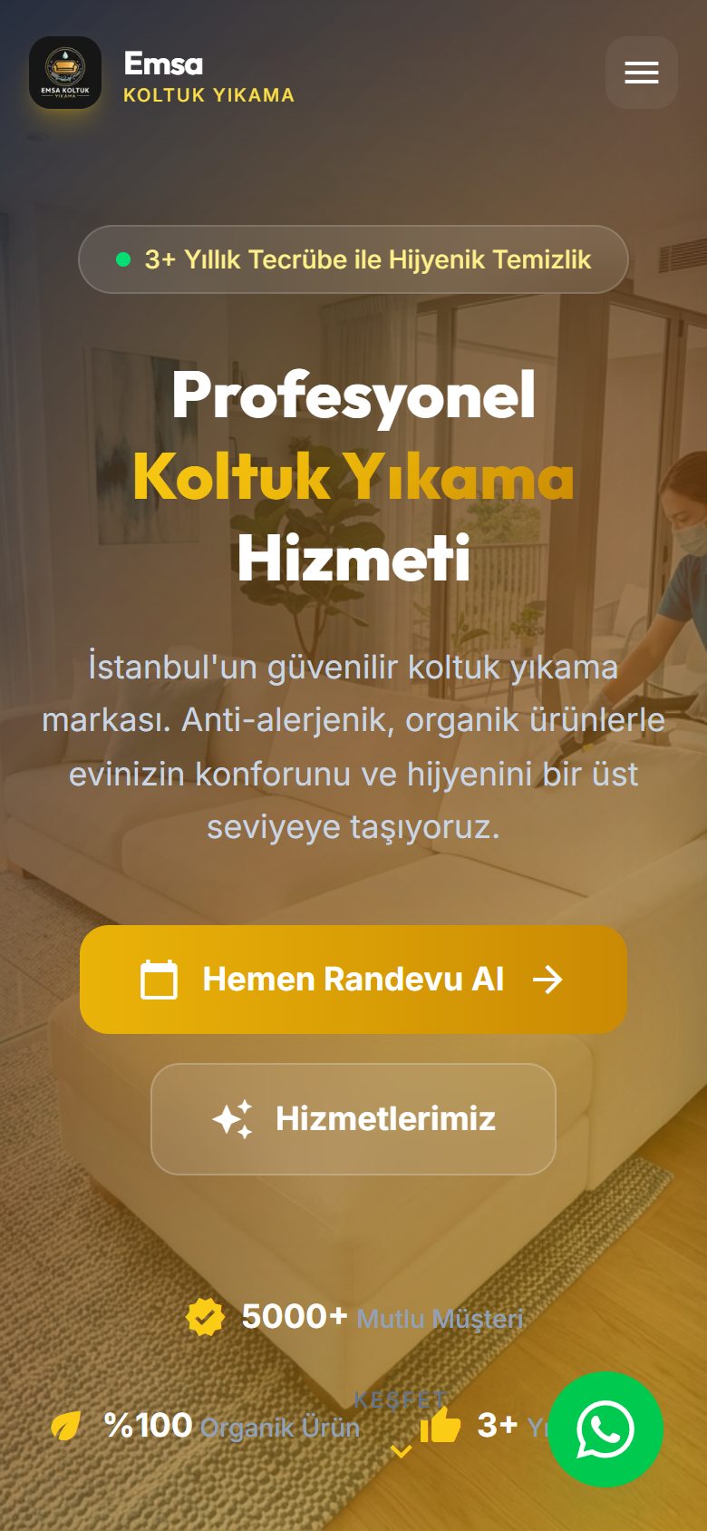 Emsa Koltuk Yıkama — telefon görünümü