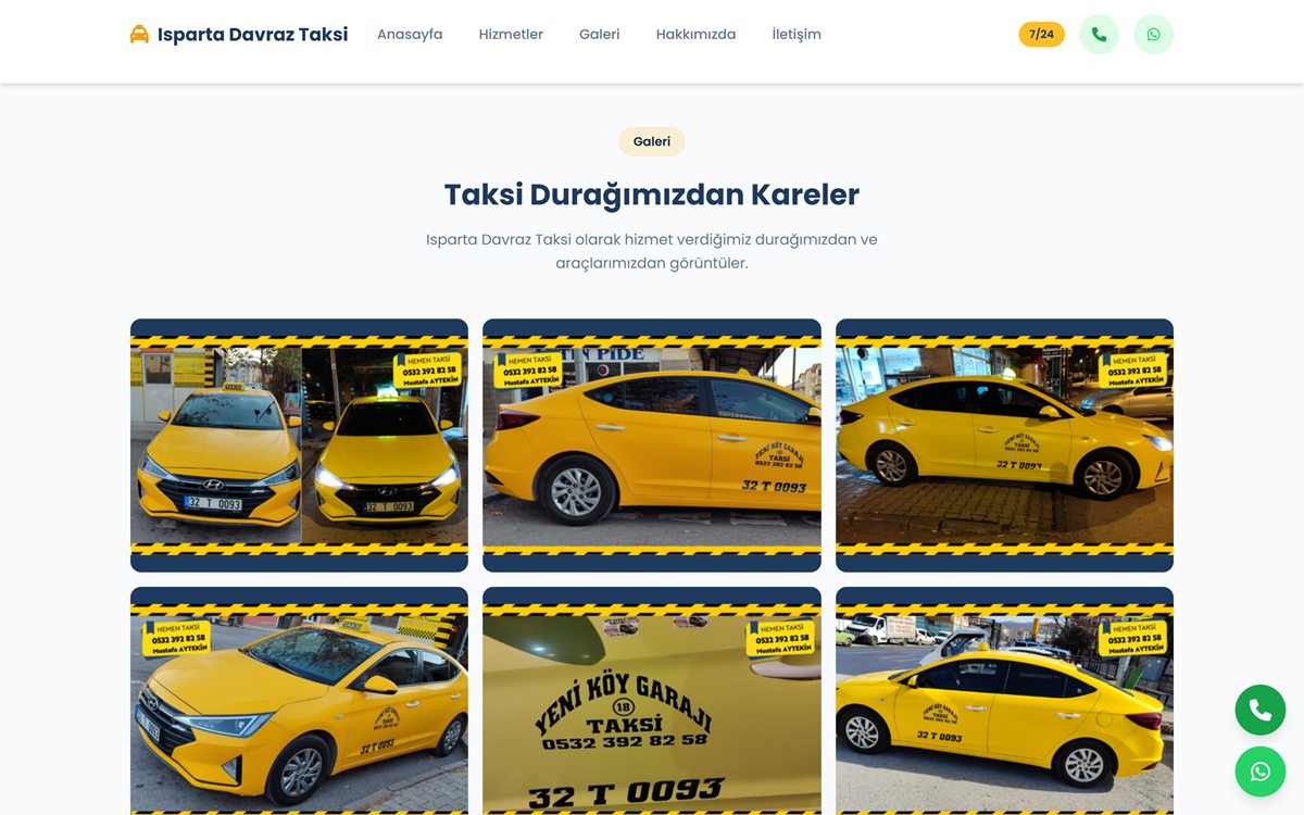 Isparta Davraz Taksi — ekran 2