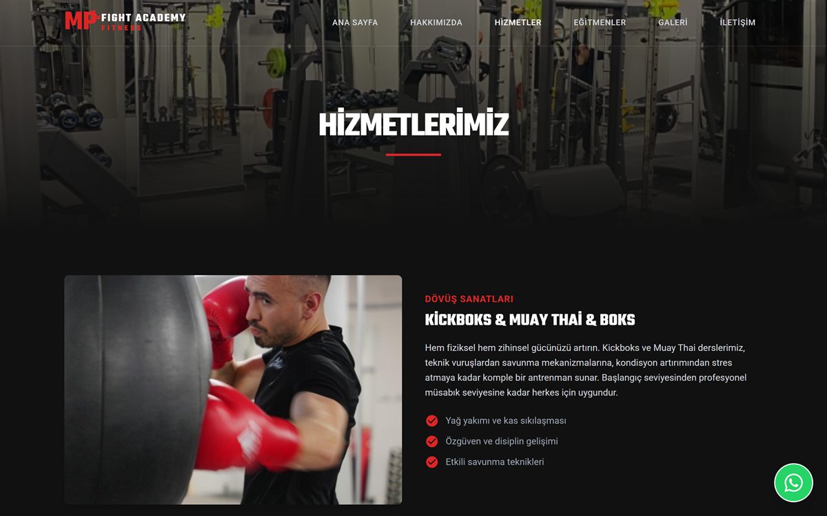 MP Fight Academy — screen 1