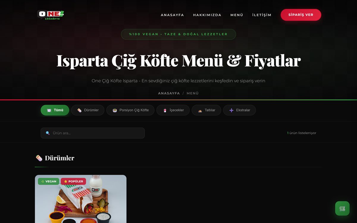One Çiğ Köfte — screen 1