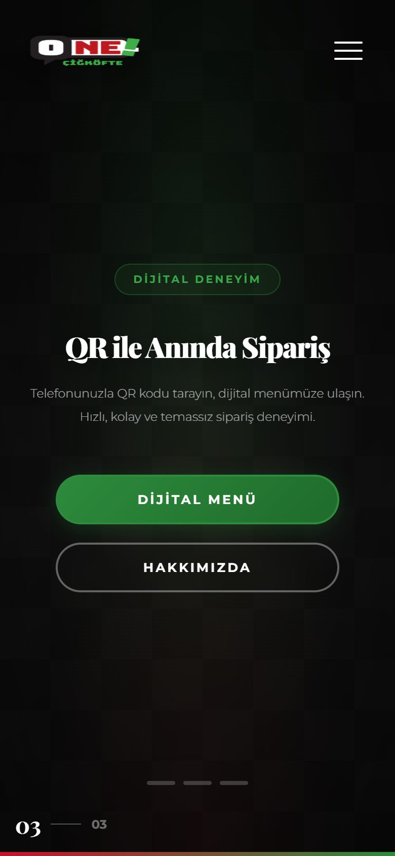 One Çiğ Köfte — mobile view