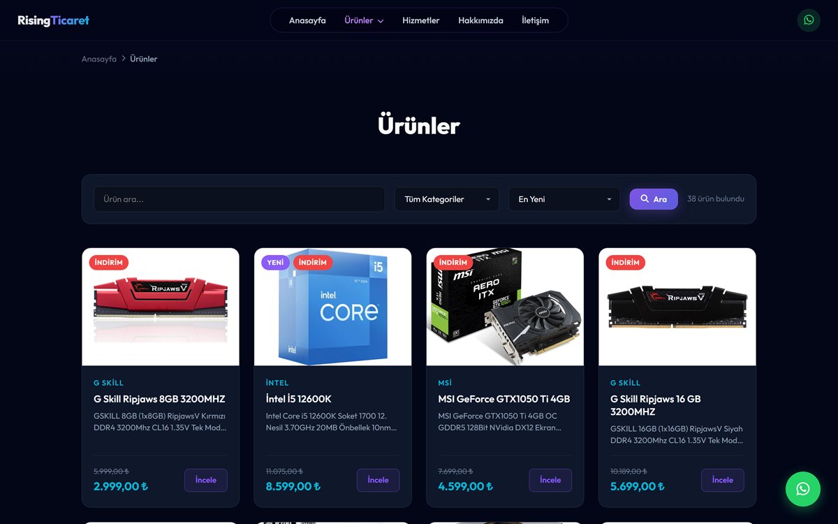 Rising Ticaret — screen 1